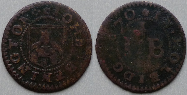 Holbeach, John Benington 1670 farthing